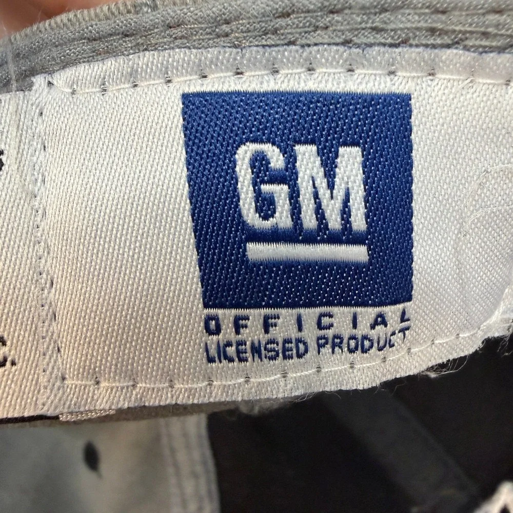 Chevrolet GM Licensed Embroidered Logo Hat Two Tone Black Grey Adjustable Cap